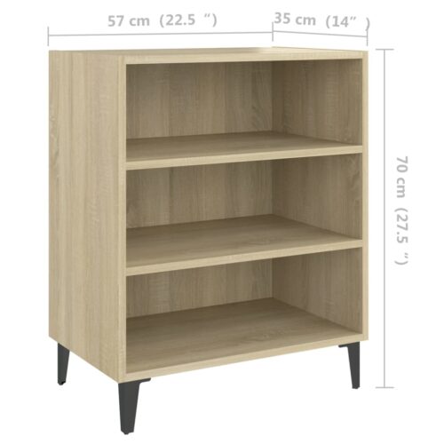 Sideboard Sonoma Oak 57x35x70cm Engineered Wood - Image 6