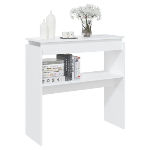 Console Table White Wood Wooden Modern Hallway Entry Display Shelf Desk - Image 3