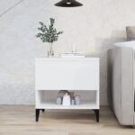 Side Table White 50x46x50cm Engineered Wood