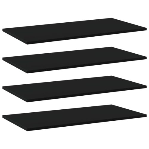 Bookshelf Boards 4pcs Black 80x40x1.5cm Engineered Wood - Image 6