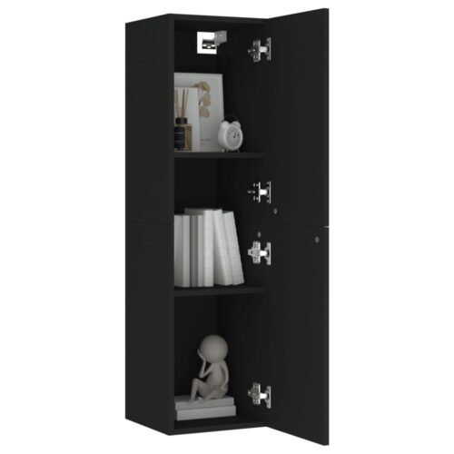 TV Cabinet Black 30.5x30x110cm Engineered Wood - Image 8