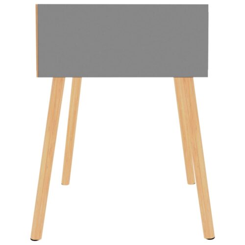 Bedside Cabinets 2pcs Grey 40x40x56cm Engineered Wood - Image 4