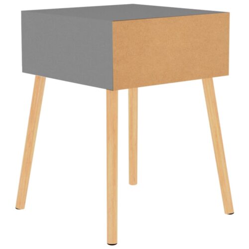 Bedside Cabinets 2pcs Grey 40x40x56cm Engineered Wood - Image 5