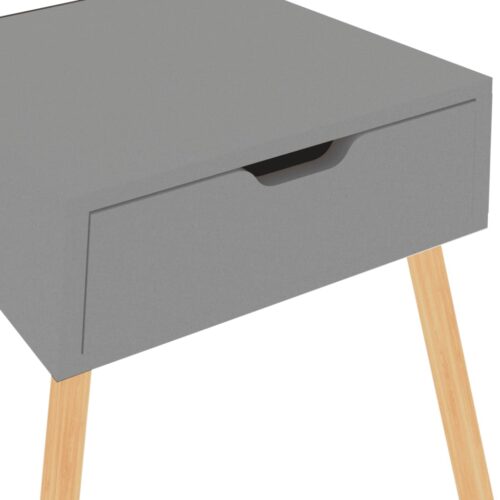 Bedside Cabinets 2pcs Grey 40x40x56cm Engineered Wood - Image 9
