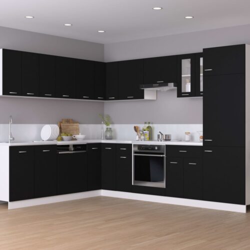 Drawer Bottom Cabinet Black 30x46x81.5cm Engineered Wood - Image 3