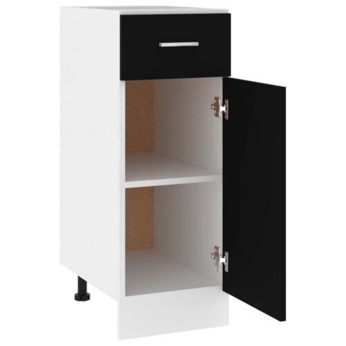 Drawer Bottom Cabinet Black 30x46x81.5cm Engineered Wood - Image 5