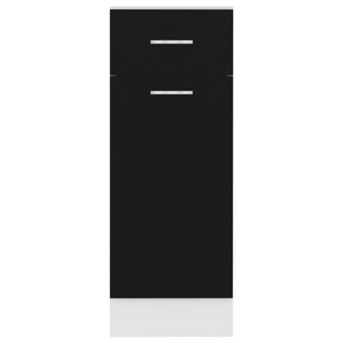 Drawer Bottom Cabinet Black 30x46x81.5cm Engineered Wood - Image 7