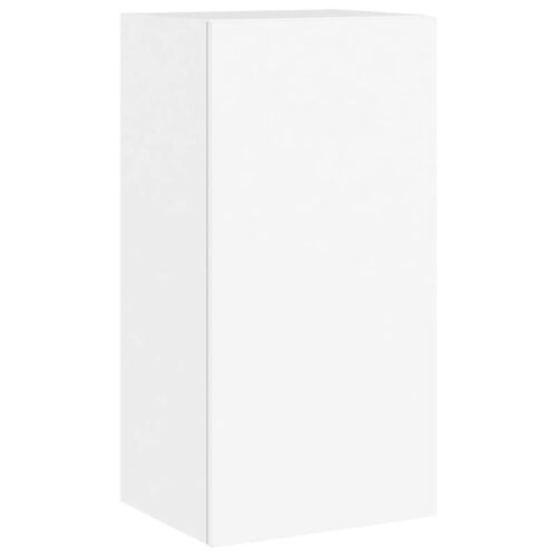 TV Wall Cabinet with LED Lights White 40.5x35x80cm - Image 7