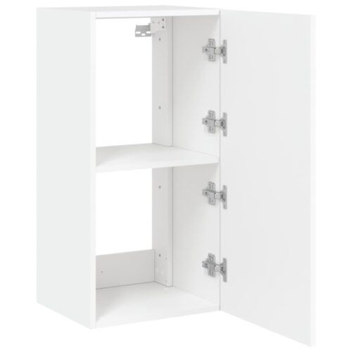 TV Wall Cabinet with LED Lights White 40.5x35x80cm - Image 8