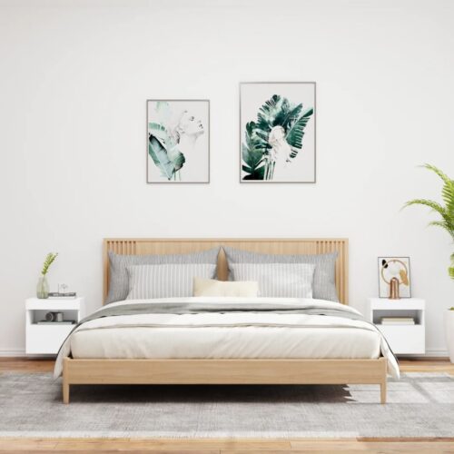 TV Wall Cabinets with LED Lights 2pcs White 40x30x40cm - Image 4