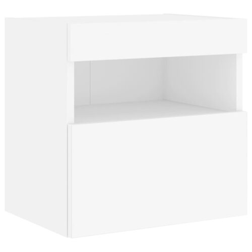 TV Wall Cabinets with LED Lights 2pcs White 40x30x40cm - Image 8