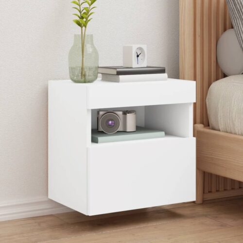 TV Wall Cabinets with LED Lights 2pcs White 40x30x40cm - Image 12