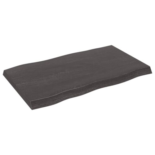 Table Top Dark Brown 100x60x(2-6)cm Treated Solid Wood DIY Desk Panel Board - Image 2