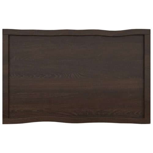 Table Top Dark Brown 100x60x(2-6)cm Treated Solid Wood DIY Desk Panel Board - Image 3