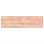 Table Top Light Brown 180x50x(2-4)cm Treated Solid Wood DIY Desk Panel Board