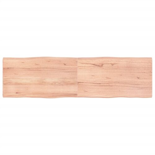 Table Top Light Brown 180x50x(2-4)cm Treated Solid Wood DIY Desk Panel Board