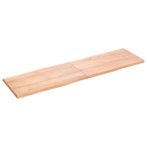 Table Top Light Brown 180x50x(2-4)cm Treated Solid Wood DIY Desk Panel Board - Image 2