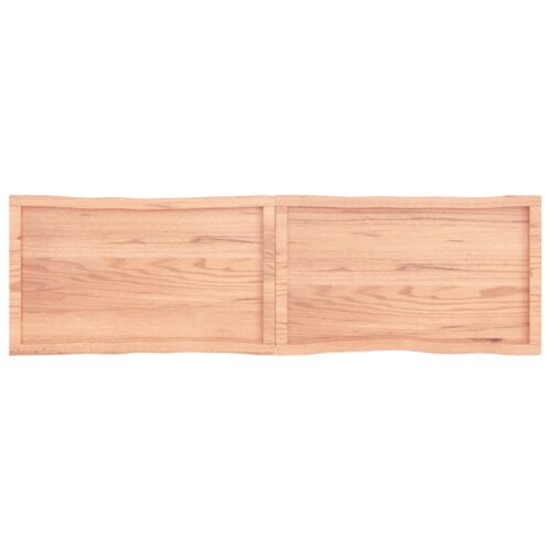 Table Top Light Brown 180x50x(2-4)cm Treated Solid Wood DIY Desk Panel Board - Image 3