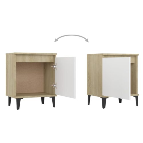 2x Wooden Bedside Tables Drawers Storage Side Lamp Cabinets Bedroom Nightstand - Image 6