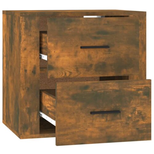 Wall-mounted Bedside Cabinet Smoked Oak 50x36x47cm - Image 8
