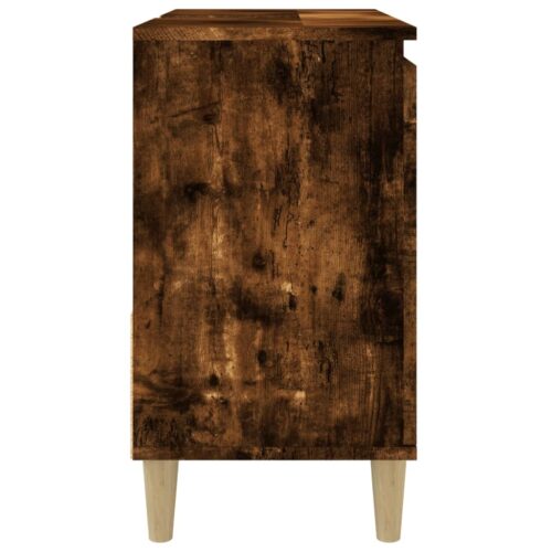 Bathroom Vanity Drawers Cabinet Wooden Basin Sink Storage Cupboard Smoked Oak 65x33x60cm - Image 8