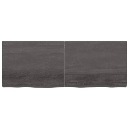 Table Top Dark Brown 160x60x4cm Treated Solid Wood Oak DIY Desk Panel Board - Image 3
