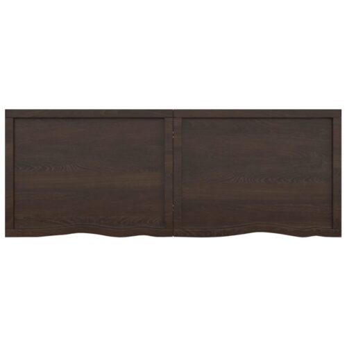 Table Top Dark Brown 160x60x4cm Treated Solid Wood Oak DIY Desk Panel Board - Image 4