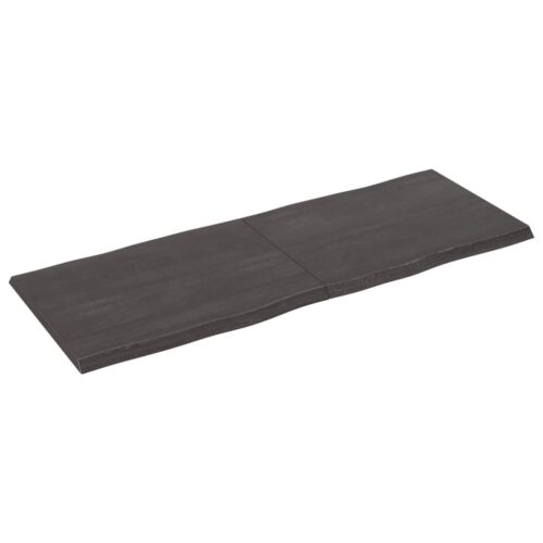 Table Top Dark Brown 160x60x(2-4)cm Treated Solid Wood DIY Desk Panel Board - Image 2