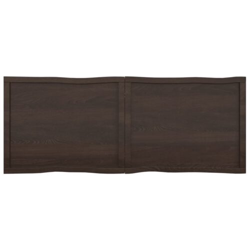 Table Top Dark Brown 160x60x(2-4)cm Treated Solid Wood DIY Desk Panel Board - Image 3