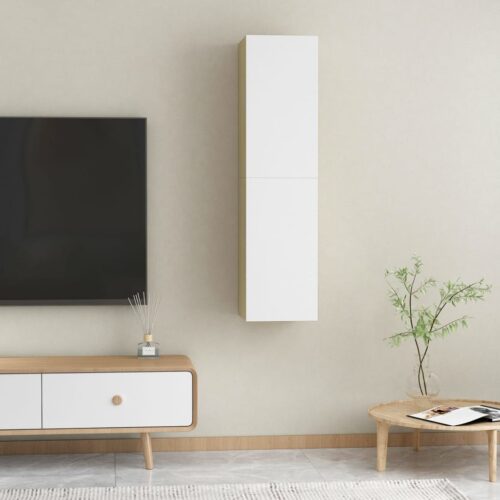 TV Cabinets 2pcs White Sonoma Oak 30.5x30x60cm Engineered Wood - Image 11