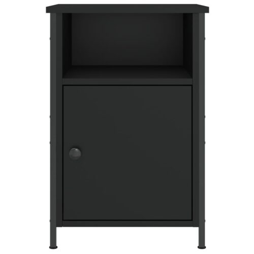 Bedside Cabinet Black 40x42x60cm Engineered Wood - Image 5