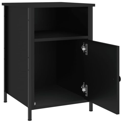 Bedside Cabinet Black 40x42x60cm Engineered Wood - Image 6