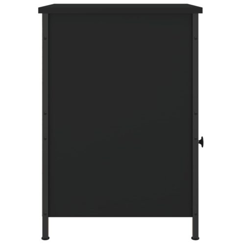 Bedside Cabinet Black 40x42x60cm Engineered Wood - Image 7
