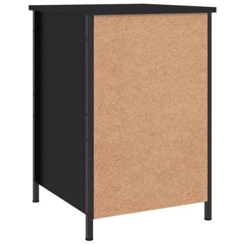 Bedside Cabinet Black 40x42x60cm Engineered Wood - Image 8