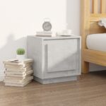 Bedside Cabinets 2pcs Concrete Grey 44x35x45cm Engineered Wood
