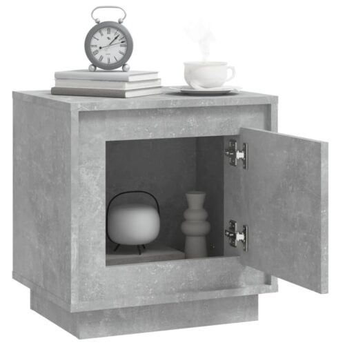 Bedside Cabinets 2pcs Concrete Grey 44x35x45cm Engineered Wood - Image 5