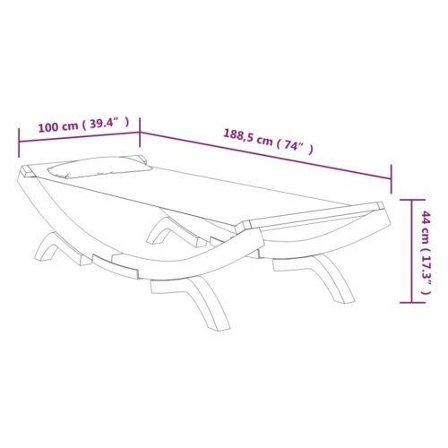 Outdoor Lounge Bed Garden Patio Daybed Sun Lounge Chair Solid Bent Wood Cream - Image 6