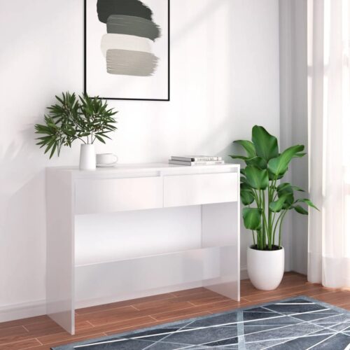 Console Table White 100x35x76.5cm Engineered Wood - Image 10