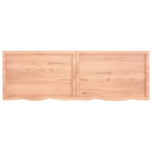 Table Top Light Brown 180x60x4cm Treated Solid Wood Oak DIY Desk Panel Board - Image 4