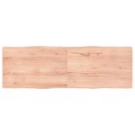 Table Top Light Brown 180x60x(2-4)cm Treated Solid Wood DIY Desk Panel Board