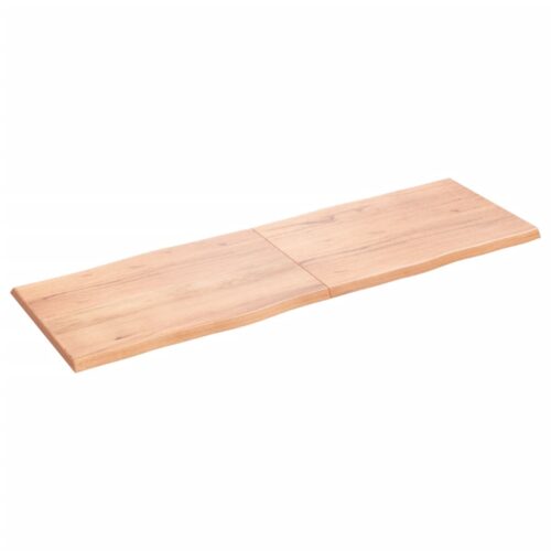 Table Top Light Brown 180x60x(2-4)cm Treated Solid Wood DIY Desk Panel Board - Image 2