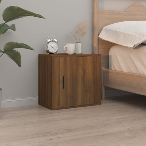 Wall-mounted Bedside Cabinets 2pcs Brown Oak 50x30x47cm - Image 3