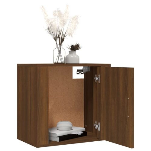 Wall-mounted Bedside Cabinets 2pcs Brown Oak 50x30x47cm - Image 4