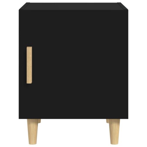 Bedside Cabinets 2pcs Black Engineered Wood - Image 4