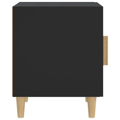 Bedside Cabinets 2pcs Black Engineered Wood - Image 5
