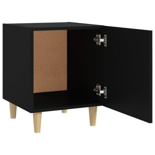 Bedside Cabinets 2pcs Black Engineered Wood - Image 6