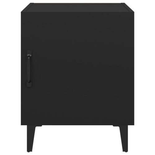 Bedside Cabinets 2pcs Black Engineered Wood - Image 4