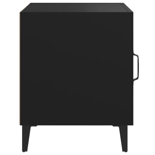Bedside Cabinets 2pcs Black Engineered Wood - Image 5