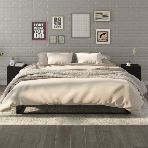 Bedside Cabinets 2pcs Black Engineered Wood - Image 12