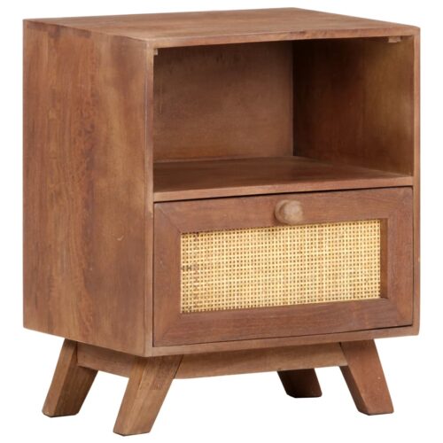 Bedside Cabinet 40x30x50cm Solid Mango Wood - Image 12